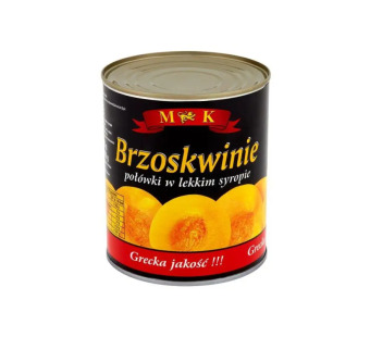 Персики половинками у легкому сиропі M&K – сонячна насолода в кожній банці! – фото товару | Сирна Карта