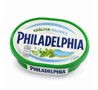 Philadelphia Kräuter Balance сыр сливочный 13% 175 г Германия – фото товару | Сирна Карта