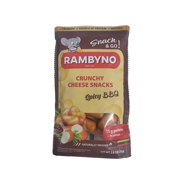 Купити Плавлений сир BBQ Snack Rambyno Spicy BBQ – пікантний смак копченого сиру! — преміальні Балтійські · Сири від Cheese Map™ Україна