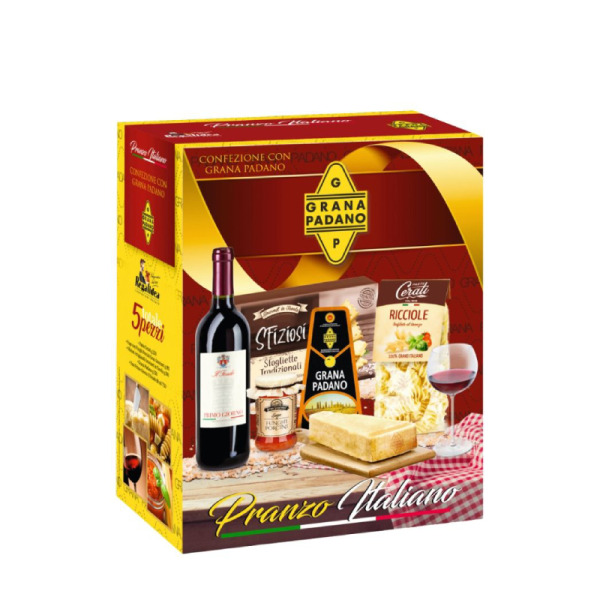 Купить Подарочный набор Grana Padano Pranzo Italiano Regalidea Италия 5 предметов — премиальные Подарочные · Боксы от Cheese Map™ Украина