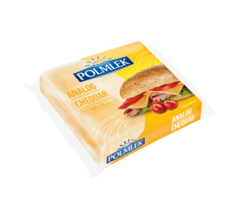 Polmlek Cheddar сырный продукт аналог слайсы 40% 130 г Польша - фото | Сирна Карта