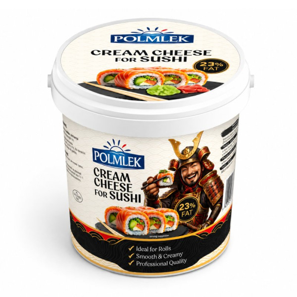 Polmlek Cream Cheese for Sushi сыр сливочный 23% 1 кг Польша – фото товара | Сырная Карта