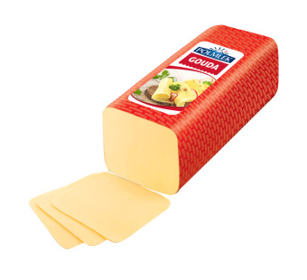 Polmlek Gouda сыр брус 45% Польша - фото | Сирна Карта