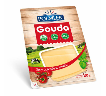 Polmlek Gouda сыр слайсы 45% 150 г Польша - фото | Сирна Карта