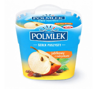 Polmlek Serek puszysty сырок десертный яблочный с изюмом 135 г Польша - фото | Сирна Карта