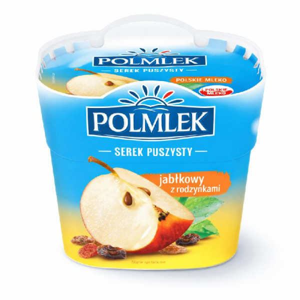 Купить Polmlek – воздушный сыр с яблоком и изюмом 150 г — натуральная нежность в каждом ложечном касании! — премиальные Йогурты · Кремовые Cheese Map™ Украина