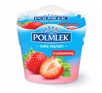 Polmlek Serek puszysty сырок десертный клубничный 135 г Польша - фото | Сирна Карта