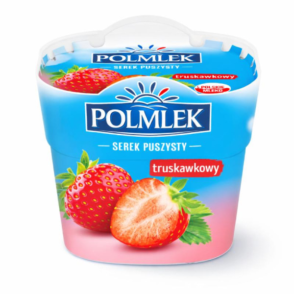 Купити Повітряний сир із полуницею Capresi Polmlek 0.15 kg – десертне натхнення з польським акцентом! — преміальні Йогурти · Кремові від Cheese Map™ Україна