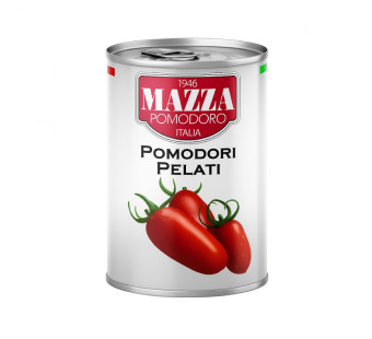 Pomodori Pelati "Mazza" - преміальні очищені томати з Італії! Насолода смаком Сицилії в кожній банці! - фото | Сирна Карта