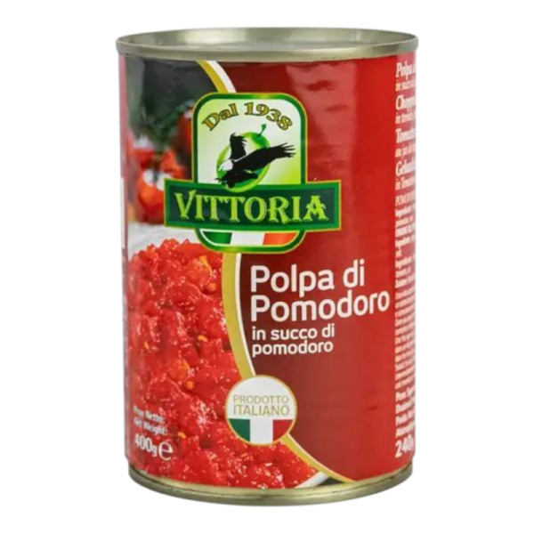 Купить Помидоры перетертые Vittoria Polpa di Pomodoro 400 г — премиум-томатная основа из Италии для соусов, пиццы и ресторанной гастрономии!  Настоящий вкус Средиземноморья — в каждой ложке. — премиальные Овощи · Антипасти от Cheese Map™ Украина