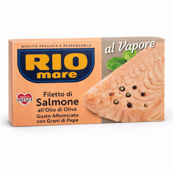 Rio Mare Filetto di Salmone — філе лосося копчене з перцем | Італія | 150 г – фото товару | Сирна Карта