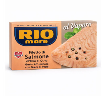 Rio Mare Filetto di Salmone — филе лосося копчёное с перцем | Италия | 150 г – фото товару | Сирна Карта