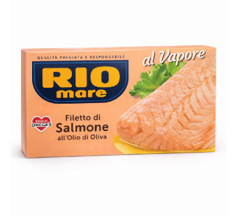 Rio Mare — филе лосося в оливковом масле | Італія | 150 г – фото товару | Сирна Карта