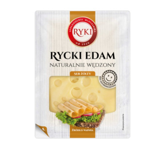 Ryki Edam сир нарізка копчений 45% 300 г Польща - фото | Сирна Карта