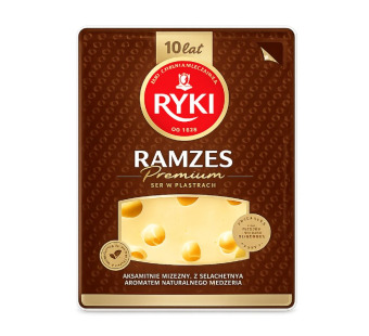 Ryki Ramzes сир нарізка копчений 300 г Польща – фото товару | Сирна Карта