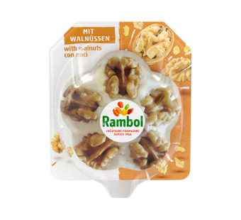 Сыр с грецкими орехами "Rambol" 55% Франция фасовка 0.125 kg - фото | Сирна Карта