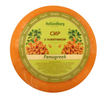 Сыр с пажитником "Fenugreek Hollandburg" 50% - фото | Сирна Карта