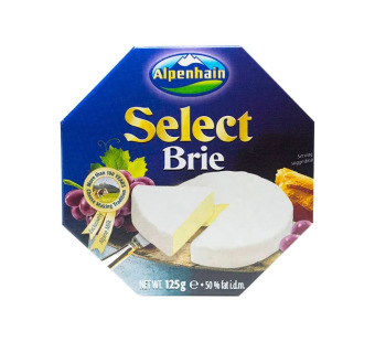 Сыр с плесенью Бри Селект "Alpenhain" 50% фасовка 0.125 kg - фото | Сирна Карта