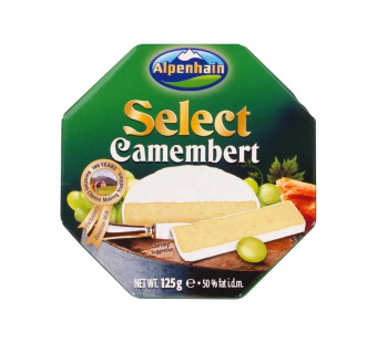 Сыр с плесенью Камамбер Селект "Alpenhain" 50% фасовка 0.125 kg - фото | Сирна Карта