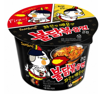 Samyang Buldak лапша острая Big Cup 105 г Южная Корея — фото | Сирна Карта