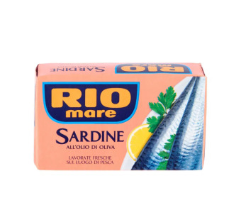 Сардини в оливковій олії "RIO Mare" Італія фасування жерсть 120 g - фото | Сирна Карта