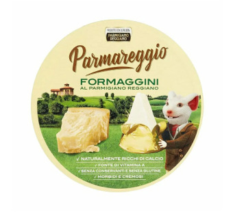 Сир сегментами плавлений  "Parmareggio Formaggini" фасування 0.14 kg — фото | Сирна Карта