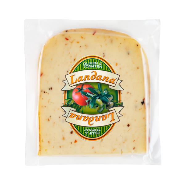 Купити Сир шматочками з оливками та томатами Olives & Tomatoes Landana 50% — преміальні Landana · Преміум від Cheese Map™ Україна
