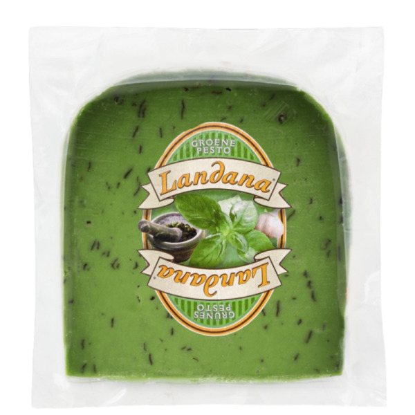 Купити Сир шматочками зелене песто Groene Pesto Landana 50% — преміальні Landana · Преміум від Cheese Map™ Україна