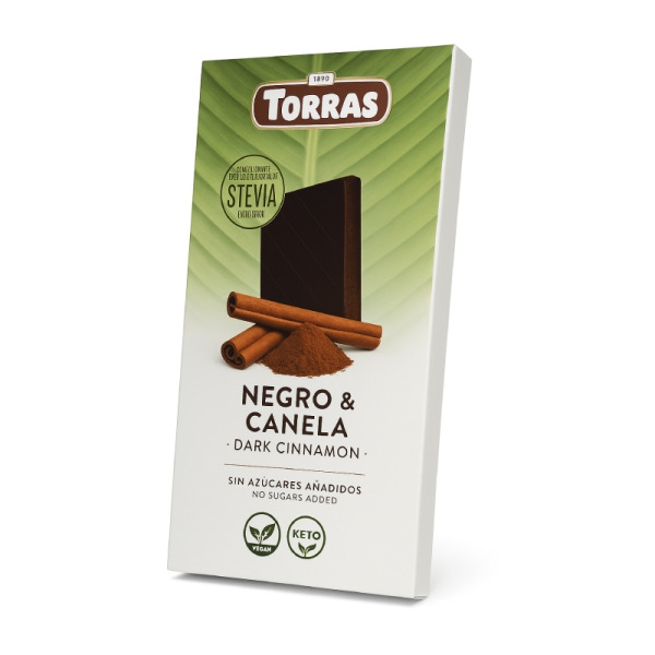 Купити Шоколад чорний без цукру Torras Negro & Canela кориця | Іспанія | 125 г | Сирна Карта Gourmet — преміальні Шоколад · Цукерки від Cheese Map™ Україна