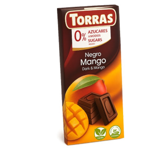 Шоколад чорний без цукру "Torras Negro Mango" манго | Іспанія | 75 г | Сирна Карта Gourmet — фото | Сирна Карта