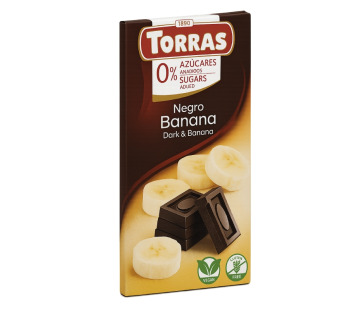 Шоколад тёмный без сахара "Torras Negro Banana" банан | Испания | 75 г | Сырная Карта Gourmet - фото | Сирна Карта