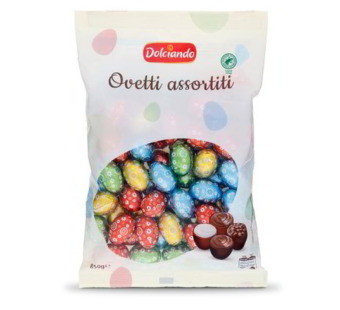 Шоколадные конфеты Пасхальные яйца "Ovetti assortiti Dolciando" Италия фасовка 0.85 kg - фото | Сирна Карта