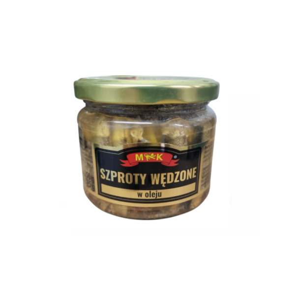 Купить Шпроты копченые в масле MK Польша фасовка стекло 0.25 kg — премиальные Морепродукты · Анчоусы от Cheese Map™ Украина