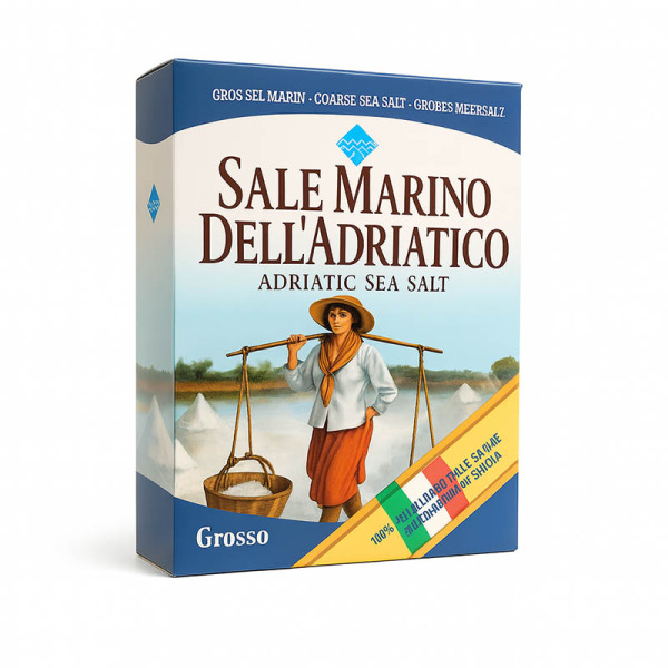 Купити Сіль морська Sale Marino DellAdriatico | велика, чиста, мінеральна | преміум делікатес | Італія | 1 кг – Сирна Карта — преміальні Крупи · Спеції від Cheese Map™ Україна