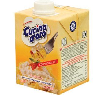 Сливки растительные Кулинарные "Cucina D'oro" 23% фасовка 0.5 l - фото | Сирна Карта