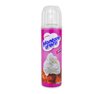 Сливки растительные в аэрозоле 20% "Montare D'oro" Болгария расфасовка 0.25 kg/ 0.241 l - фото | Сирна Карта
