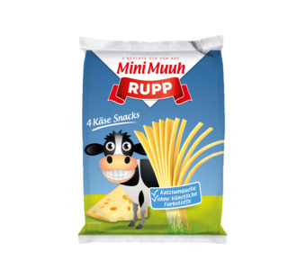 Сыр сливочный порционный "Mini Muuh Rupp" отдельные полоски 4*21 mg - фото | Сирна Карта