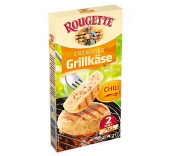 Сыр сливочный с перцем чили для гриля Rougette "Cremiger Rougette" 55% – баланс пикантности и нежности! - фото | Сирна Карта