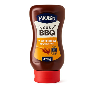 Соус BBQ премиум "Madero Sos BBQ z Miodem Gryczanym" гречишный мёд | Польша | 470 г | Сырная Карта – гастро-гид — фото | Сирна Карта