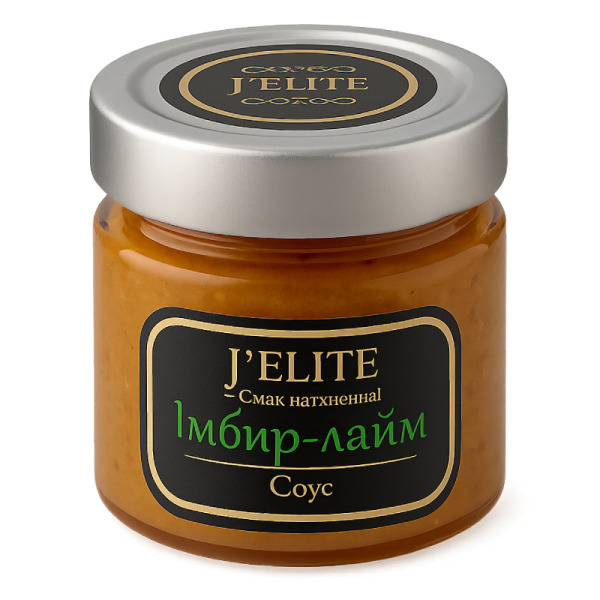 Купити Соус до сиру J’ELITE «Імбір-лайм» 165 г – преміум-пікантність у кожній ложці — преміальні Джеми · Мед від Cheese Map™ Україна