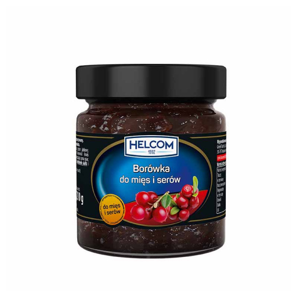 Купити Соус до сиру та мяса чорниця Helcom фасування скло 0.21 kg — преміальні Джеми · Мед від Cheese Map™ Україна