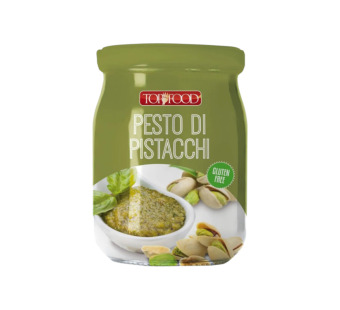 Соус песто из фисташек "Pesto di Pistacchio Top Food" Италия фасовка стекло 0.5 kg - фото | Сирна Карта