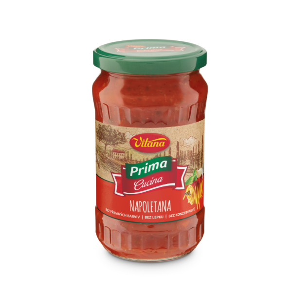Купить Соус томатный Напольотана Napoletana Vitana Чехия фасовка стекло 0.35 kg — премиальные Итальянские · Пицца от Cheese Map™ Украина