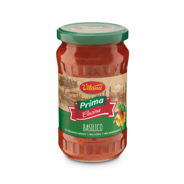Купить Соус томатный с базиликом Basilico Vitana Чехия фасовка стекло 0.35 kg — премиальные Итальянские · Пицца от Cheese Map™ Украина