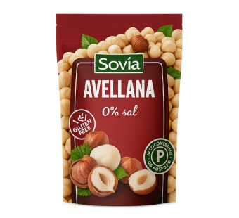 Sovía Avellana 0% Sal – элитный лесной орех без соли, без глютена и с идеальным вкусом!  Premium отбор для гурманов и ресторанов - фото | Сирна Карта