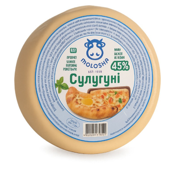 Купить Сулугуни рассольный 45% Molosha белково-жировой продукт | Украина | 0.5 кг | Сырная Карта – вкус Европы — премиальные Сыры · Украина от Cheese Map™ Украина