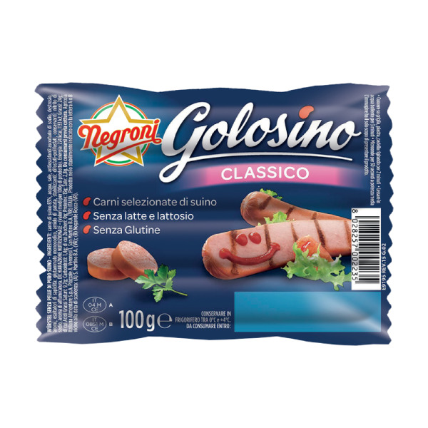 Купить Свиные Франкфуртские сосиски Golosino Classico Negroni Итилия фасовка 5 * 0.1 kg — премиальные Мясные · Закуски от Cheese Map™ Украина