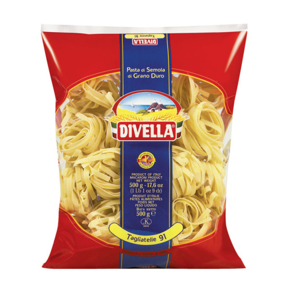 Купить Макароны Tagliatelle Semola 091 Divella Италия фасовка 0.5 kg — премиальные Паста · Макароны от Cheese Map™ Украина