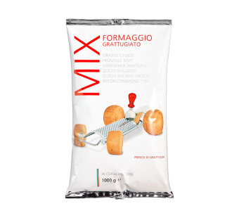 Тертый сырный микс "Formaggio Grattugiato Mix" 1 кг – идеальный баланс вкуса и аромата - фото | Сирна Карта