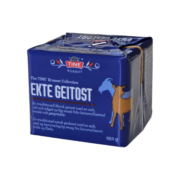 Купить Сыр ириска TINE Ekte Geitost 250 г – премиальный норвежский коричневый сыр из козьего молока с карамельным вкусом!  Уникальный десертный деликатес для HoReCa и ценителей гастрономии. — премиальные Tine · Норвежские от Cheese Map™ Украина